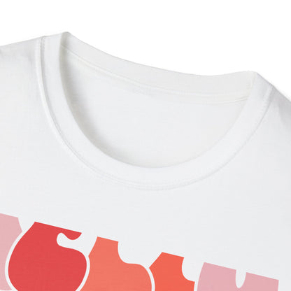Groovy Hello Valentine T-Shirt - Retro 70s Style Tee with Checkerboard Print | Trendy Valentine's Day Gift for Her
