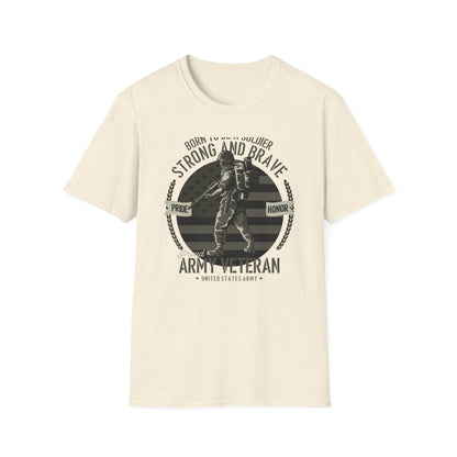 Proud Army Veteran T-Shirt - Strong & Brave Soldier Design | Honoring USA Military Service Gift
