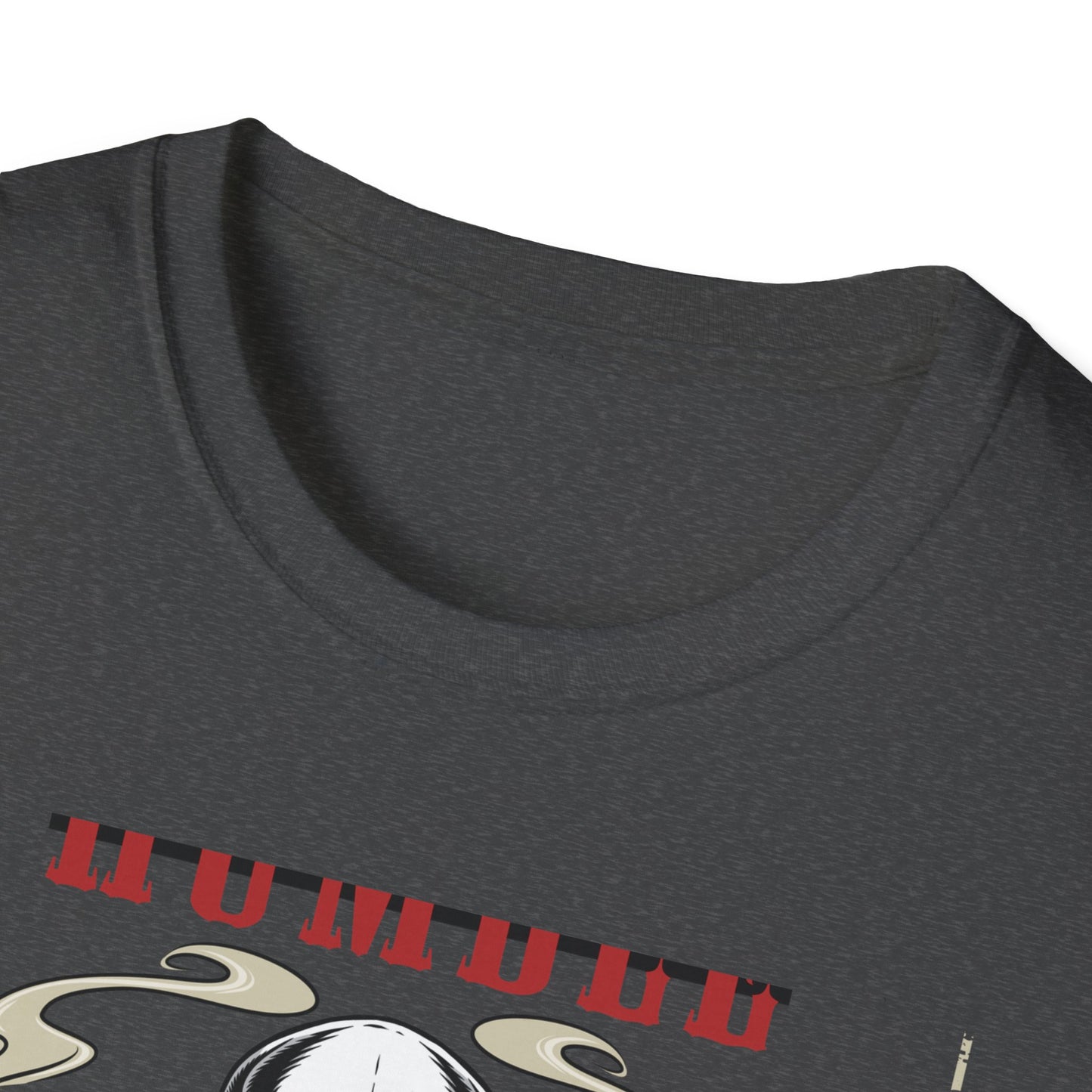 Stay Humble Hustle Hard Skull T-Shirt - Edgy Revolver Streetwear Tee for Men - Bold Urban Motivational Apparel