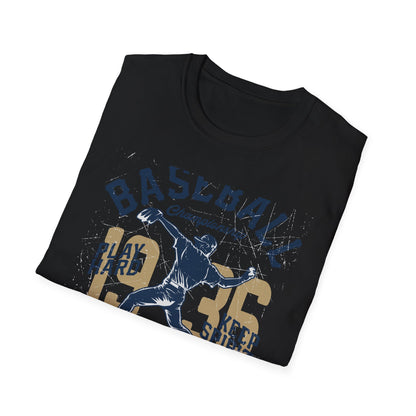 Epic Vintage 1935 Baseball Championship T-Shirt | Authentic Pitcher & Campus League Sports Fan Tee