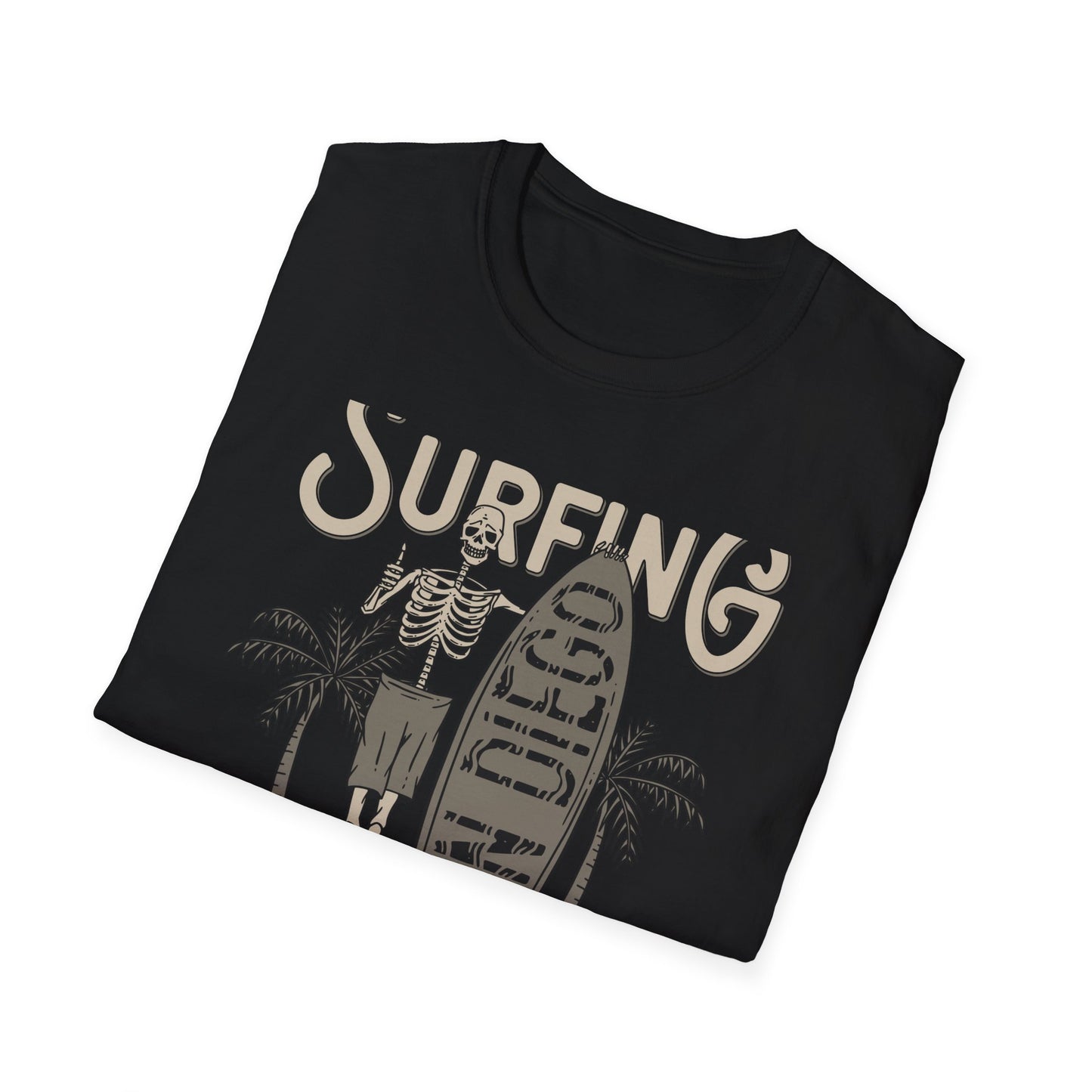 Awesome California Surfing Paradise Skeleton T-Shirt - Vintage Beach Surfer Skull Tee | Epic Summer Vibes