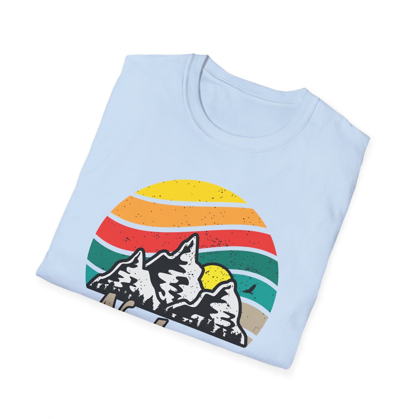 Inspiring Vintage Nature Mountains T-Shirt | Retro Outdoors Adventure Tee with 'Nature Brings Hope' Design | Essential Hiking & Camping Shirt