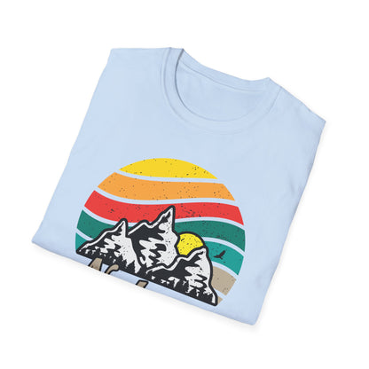 Inspiring Vintage Nature Mountains T-Shirt | Retro Outdoors Adventure Tee with 'Nature Brings Hope' Design | Essential Hiking & Camping Shirt