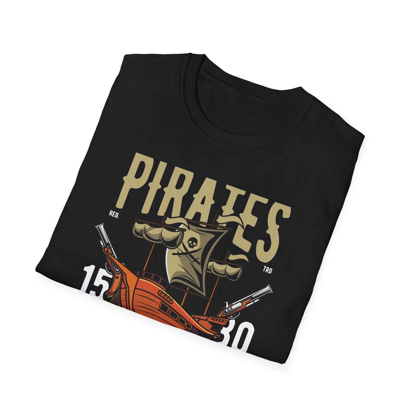 Bold Pirate Ship & Treasure T-Shirt | Work Like A Captain Play Like A Pirate Tee | Epic Adventure Lover Gift