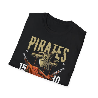 Bold Pirate Ship & Treasure T-Shirt | Work Like A Captain Play Like A Pirate Tee | Epic Adventure Lover Gift