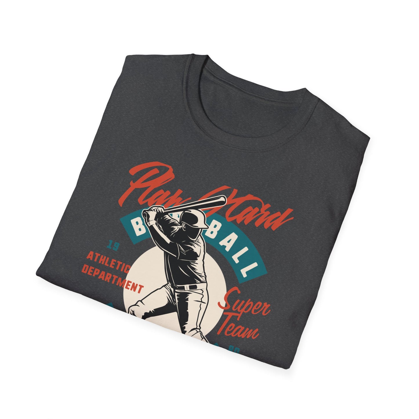 Classic Baseball Play Hard Champion T-Shirt | Vintage Athletic Department Super Team Tee | Dynamic Sports Fan Gift