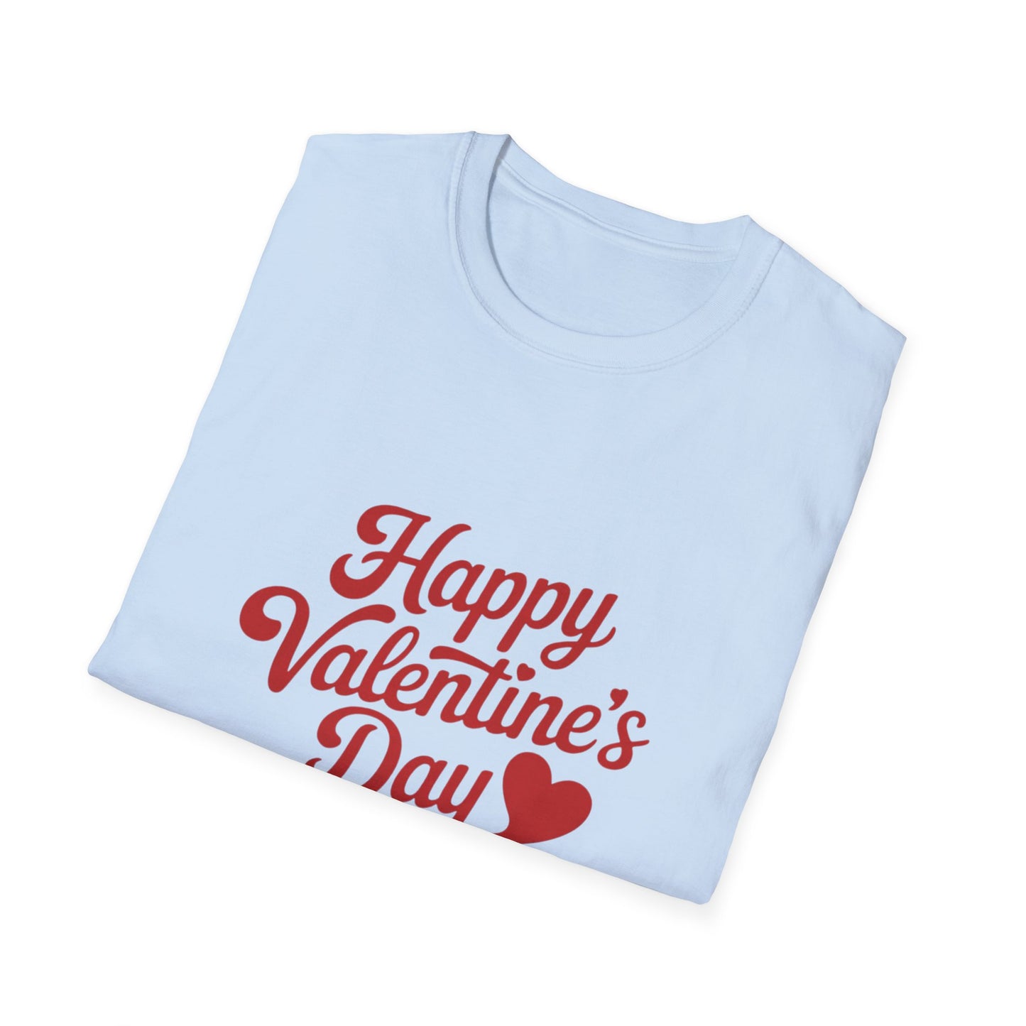 Sweet Happy Valentine's Day T-Shirt | Romantic Heart Script Tee for Couples & Loved Ones | Perfect Love Gift