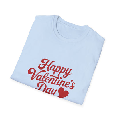 Sweet Happy Valentine's Day T-Shirt | Romantic Heart Script Tee for Couples & Loved Ones | Perfect Love Gift