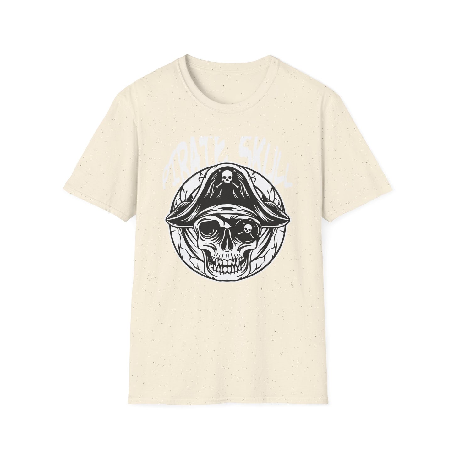 Epic Pirate Skull T-Shirt - Bold Eye Patch & Captain's Hat Design - Unique Skeleton Tee for Adventurers & Halloween