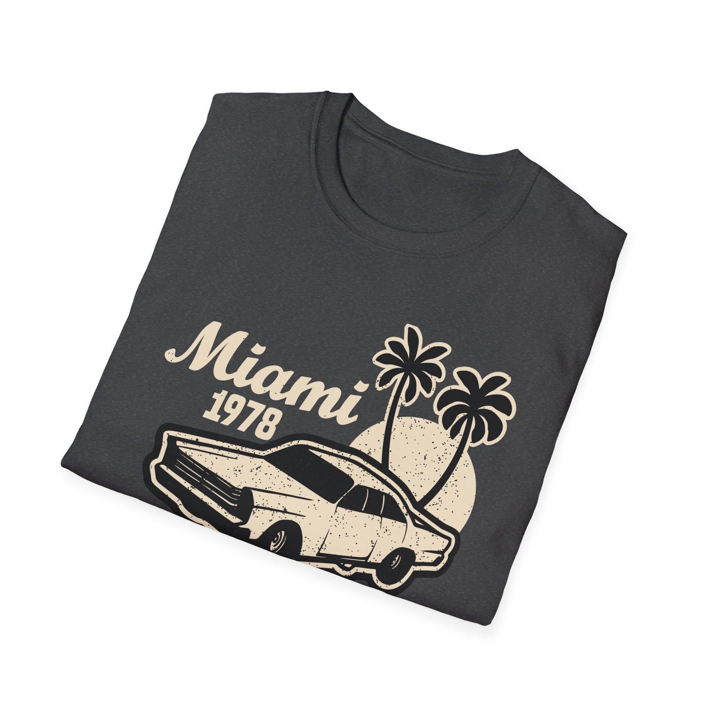 Vintage Miami 1978 Classic Car T-Shirt | Retro Florida Sunset Palm Trees Tee | Iconic 70s Vacation Style