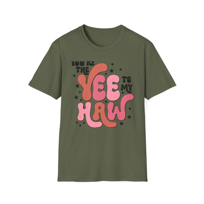 Groovy Yee Haw T-Shirt | Retro Western Cowgirl Tee | Vintage Nashville Rodeo Top for Women | Trendy Southern Festival Gift