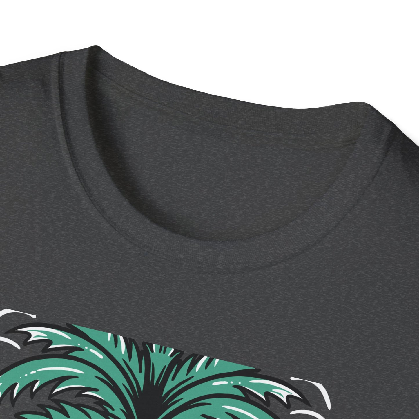 Vibrant Summer Guitar T-Shirt: Cool Palm Tree & Acoustic Beach Tee | Essential Music Lover Vacation Shirt