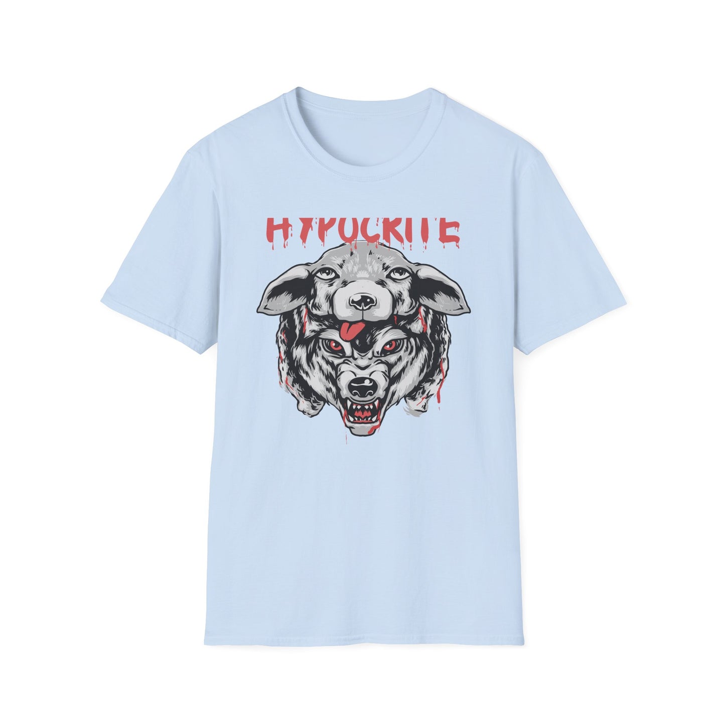 Bold Hypocrite T-Shirt: Fierce Wolf in Sheep's Clothing Design | Unapologetic Edgy Statement Graphic Tee