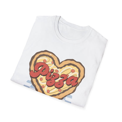 Retro Pizza Is My Valentine T-Shirt | Heart-Shaped Pizza Lover Tee | Funny Anti-Valentine Foodie Gift | Unique & Cozy