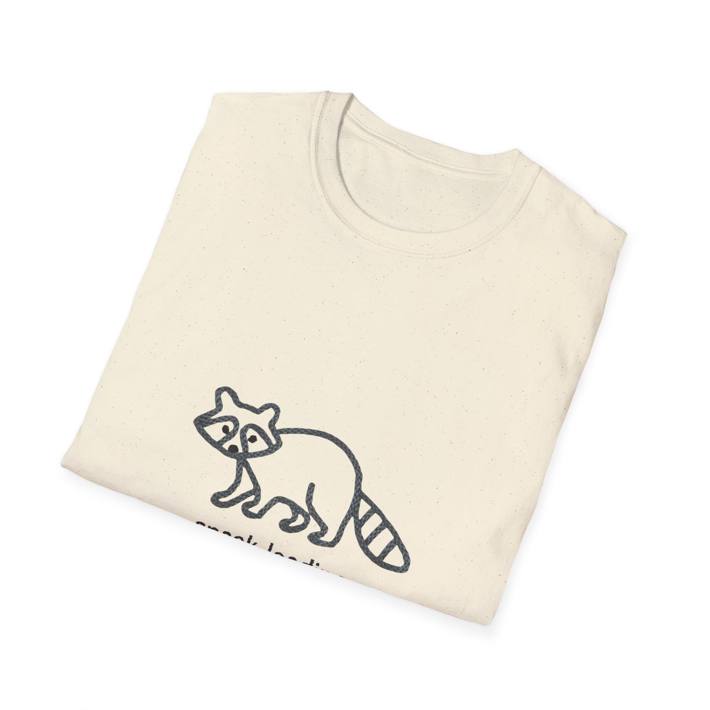 Hilarious 'Snack Loading' Raccoon T-Shirt | Cute Animal Foodie Tee | Unique Braided Rope Design Gift