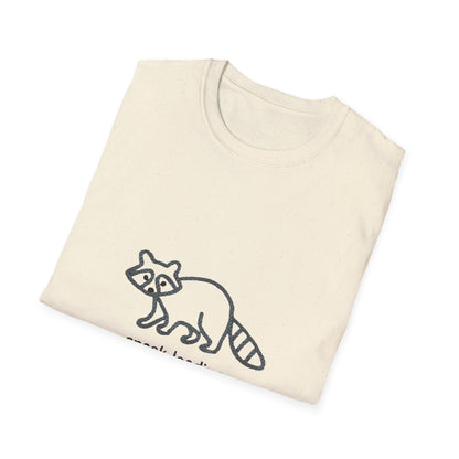 Hilarious 'Snack Loading' Raccoon T-Shirt | Cute Animal Foodie Tee | Unique Braided Rope Design Gift