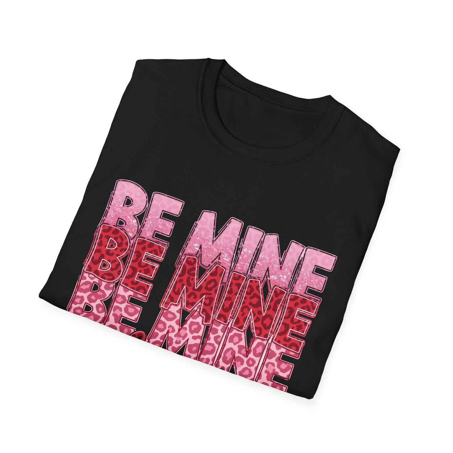 Chic Be Mine Valentine Leopard Print T-Shirt | Adorable Pink Red Animal Love Tee Gift for Her