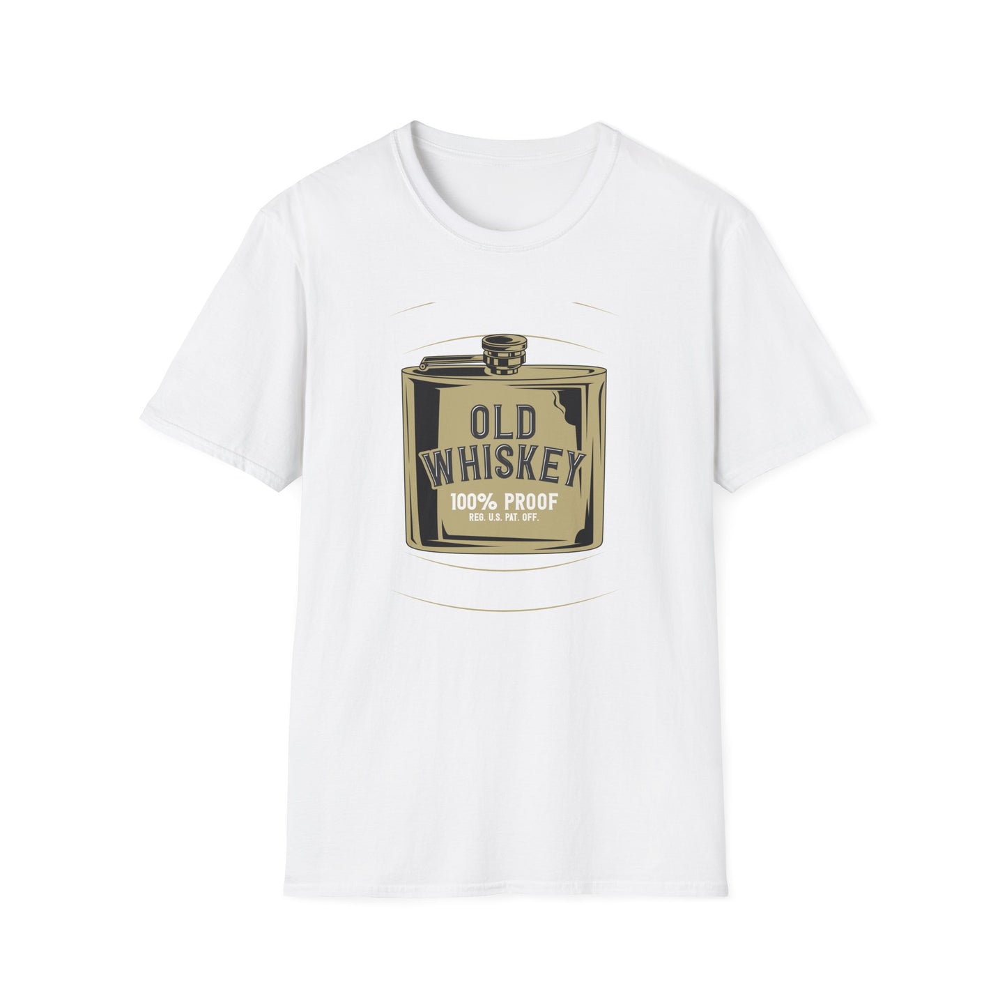 Classic Old Whiskey Flask 100% Proof T-Shirt - Bold Vintage Liquor Tee for Men & Whiskey Lovers | Unique Gift