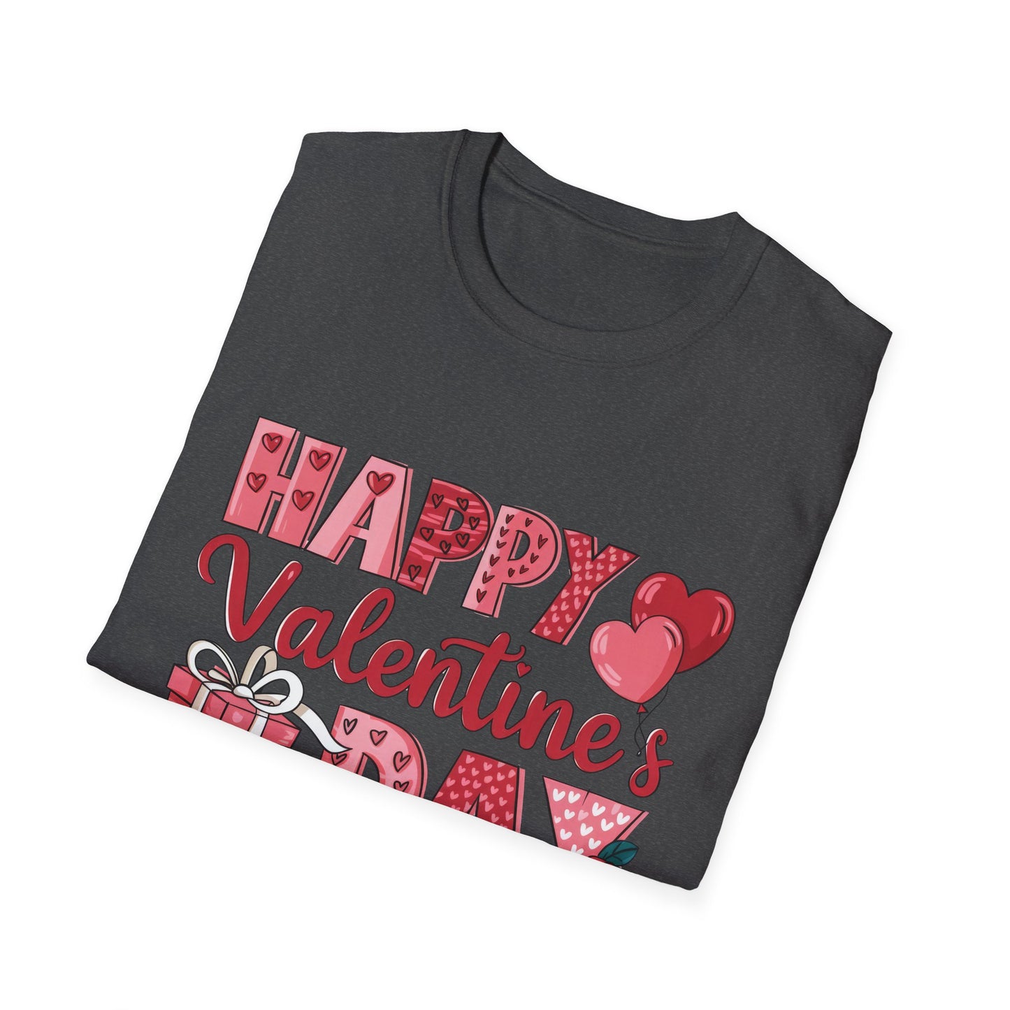 Sweet Happy Valentine's Day T-Shirt | Charming Hearts, Balloons & Gift Design Tee | Perfect for Romantic Celebrations & Love Gifts