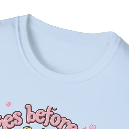 Cute 'Fries Before Guys' T-Shirt | Adorable Pink French Fry Lover Tee | Funny Foodie Graphic Top for Women & Teens