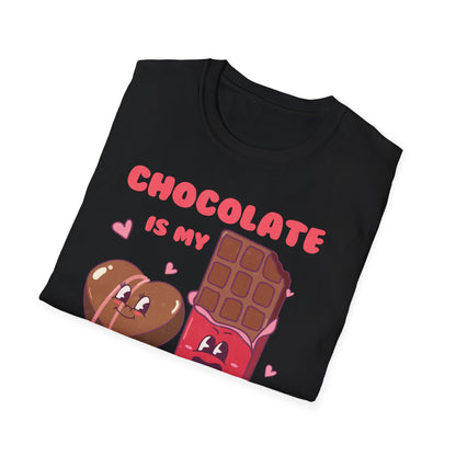 Charming 'Chocolate Is My Valentine' T-Shirt | Funny Retro Candy Lover Tee for Valentine's Day | Sweet Gift!