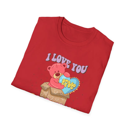 Expressive 'I Love You Beary Much' Teddy Bear T-Shirt - Adorable Love Heart Pun Tee - Sweet Valentine's Day & Anniversary Gift