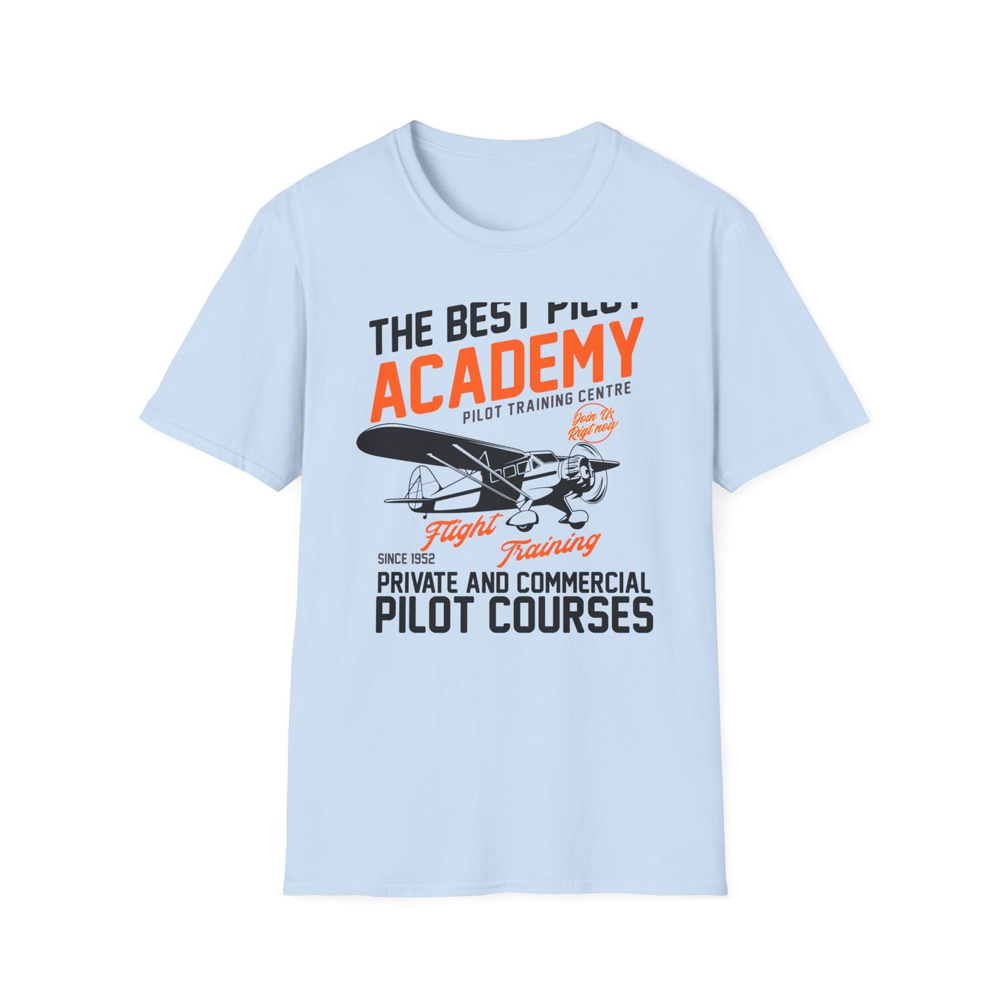 Epic Pilot Academy Vintage Airplane T-Shirt | Best Flight Training Enthusiast Tee | Classic Aviation Gift Since 1952
