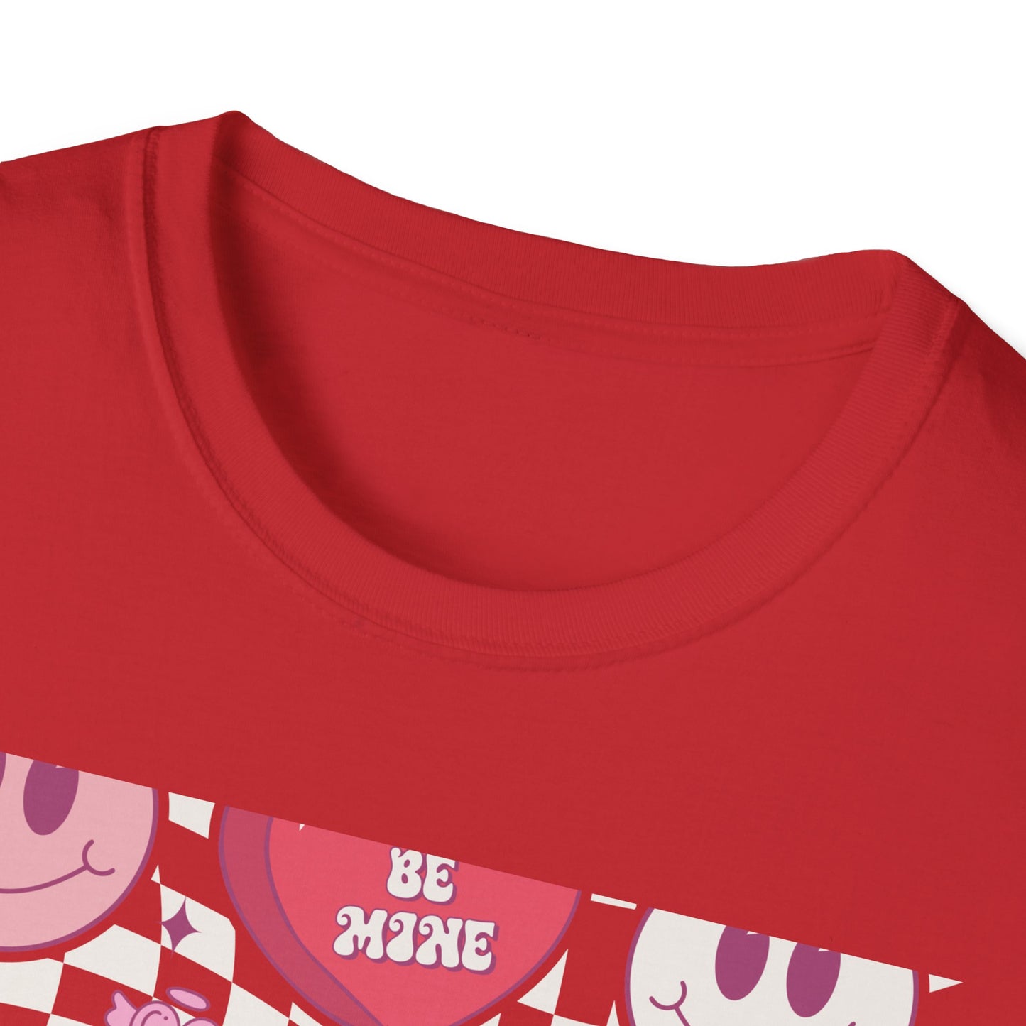 Groovy Retro Valentine's T-Shirt | Adorable Conversation Heart & Smiley Face Design | Trendy Love Core Aesthetic Tee