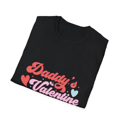 Sweet Daddy's Valentine T-Shirt | Adorable Retro Groovy Hearts & Stars Tee for Dads & Kids - Perfect Gift!