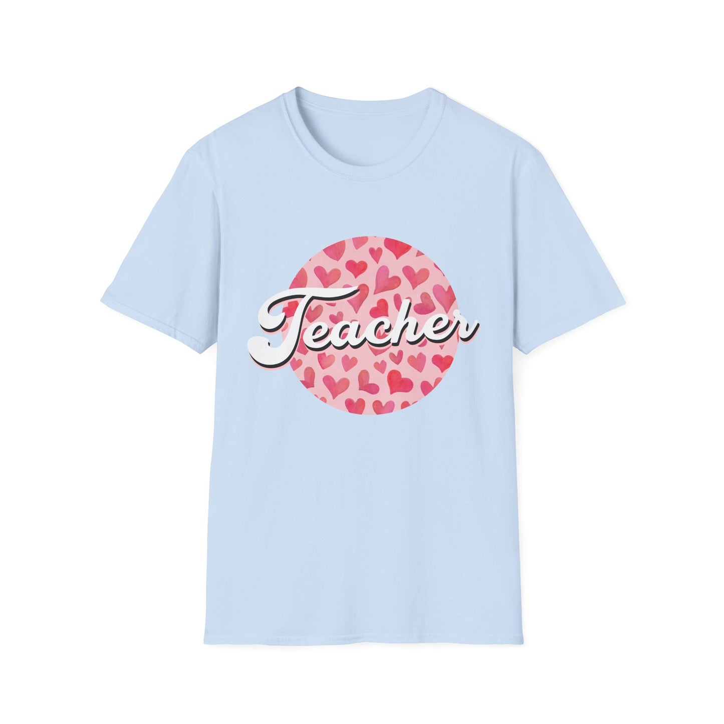 Adorable 'Teacher' T-Shirt with Watercolor Hearts | Perfect Appreciation Gift for Educators | Trendy Back to School Tee