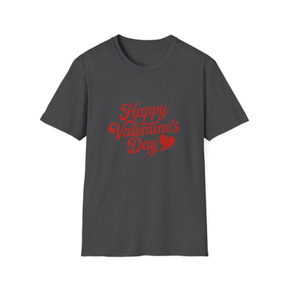 Sweet Happy Valentine's Day T-Shirt | Romantic Heart Script Tee for Couples & Loved Ones | Perfect Love Gift