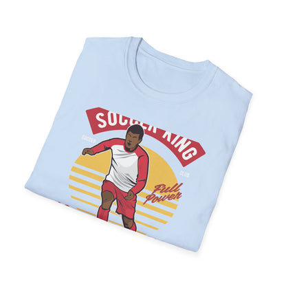 Epic Soccer King T-Shirt - Vintage Football Player Tee for Men & Fans - "Play The Game" Power Design