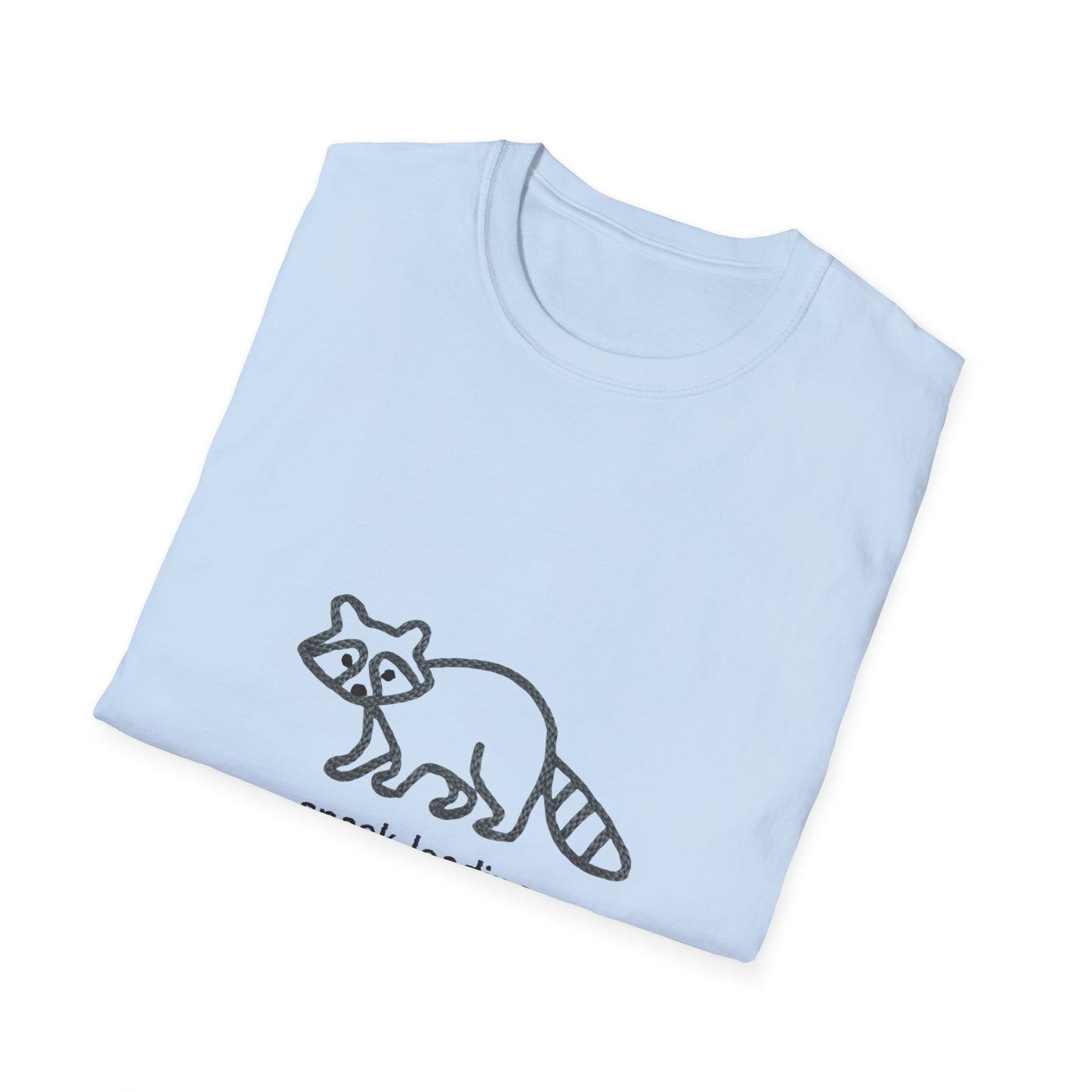 Hilarious 'Snack Loading' Raccoon T-Shirt | Cute Animal Foodie Tee | Unique Braided Rope Design Gift