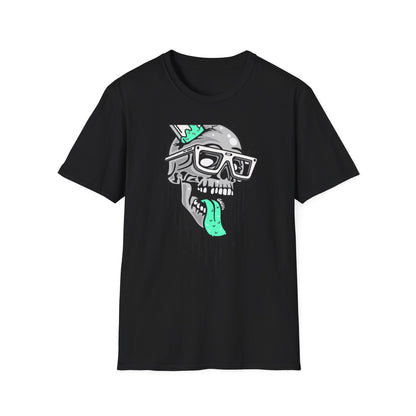 Awesome Melting Skull Popsicle T-Shirt - Cool Sunglasses & Minty Tongue Tee for Summer Vibes & Edgy Style