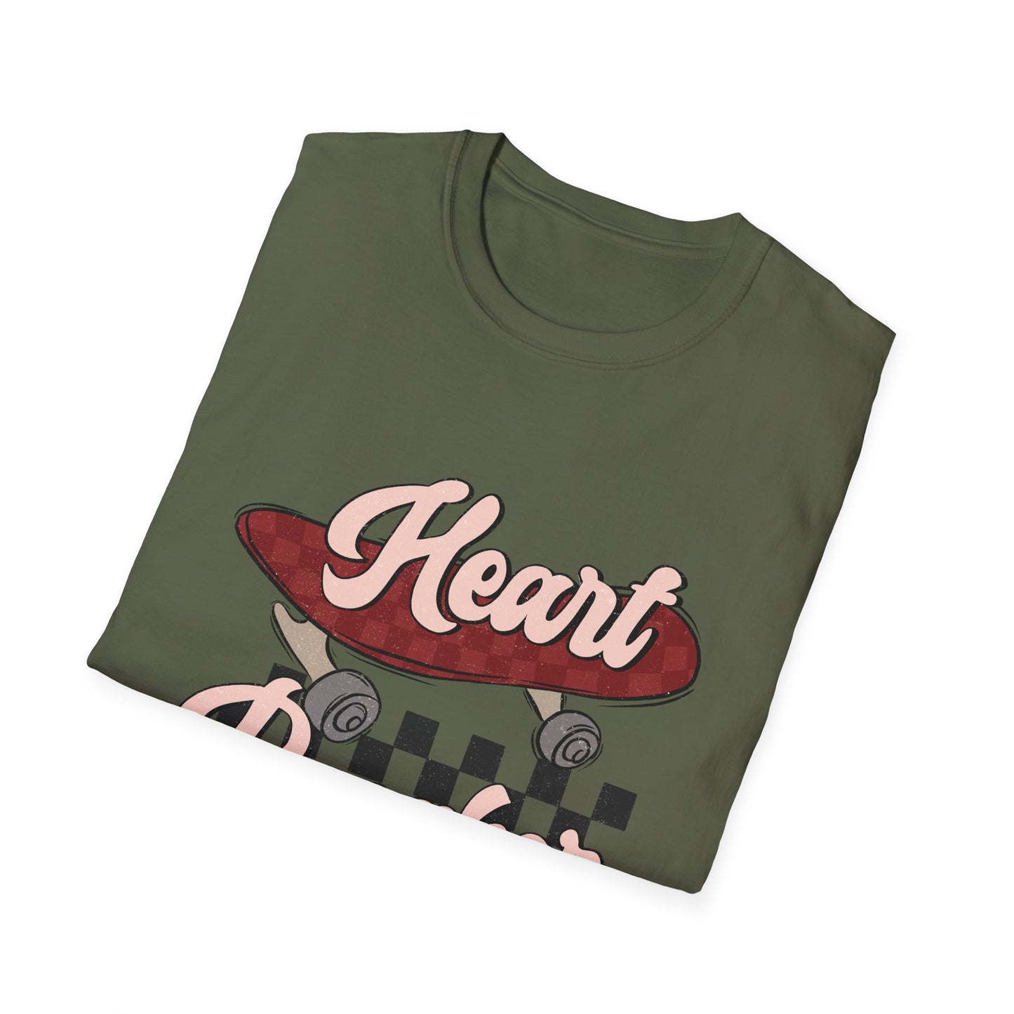 Awesome Heart Breaker Skateboard T-Shirt | Retro Vintage Skater Style Tee | Unique Grunge Graphic Top for Teens & Youth