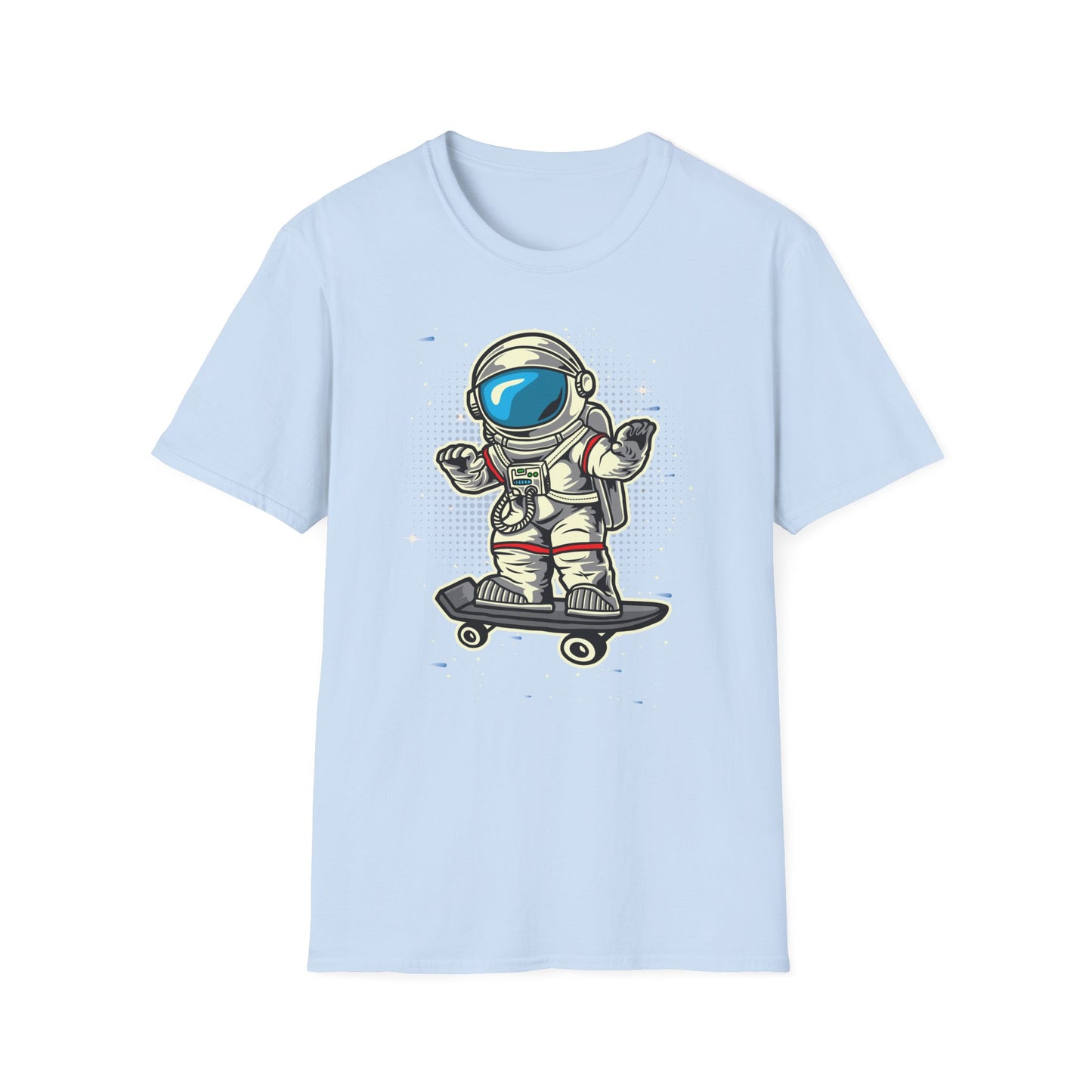 Radical Astronaut Skateboard T-Shirt | Awesome Space Skater Graphic Tee for Sci-Fi & Skate Fans | Unisex Stellar Design