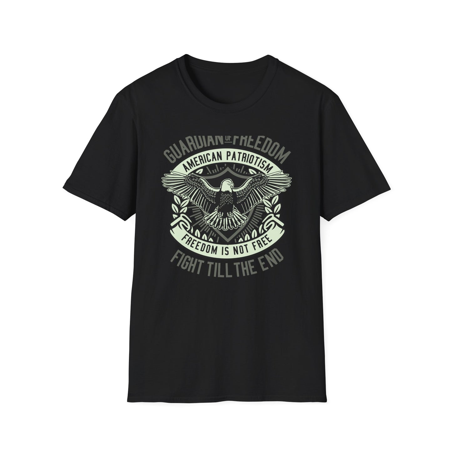Bold Guardian of Freedom American Patriotism T-Shirt - Majestic Eagle 'Freedom Is Not Free' USA Graphic Tee for Proud Americans
