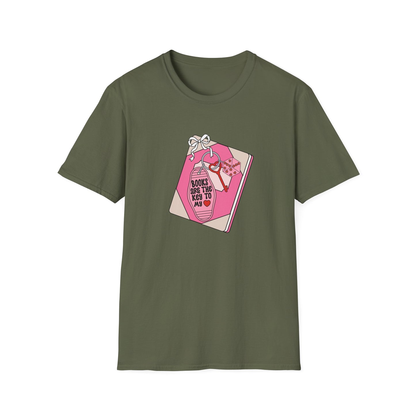 Enchanting 'Books Are The Key' T-Shirt | Adorable Book Lover Gift Tee | Cozy Reader Aesthetic Apparel