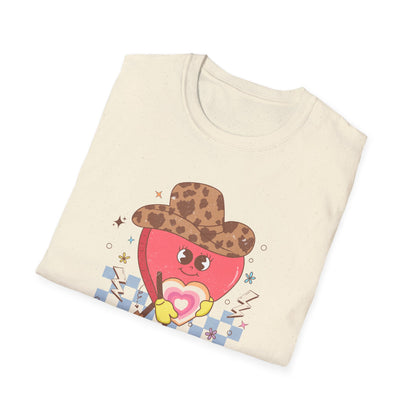 Groovy Cowgirl Heart "Howdy Honey" T-Shirt | Adorable Retro Western Sweetheart Tee for Women, Trendy Country Style