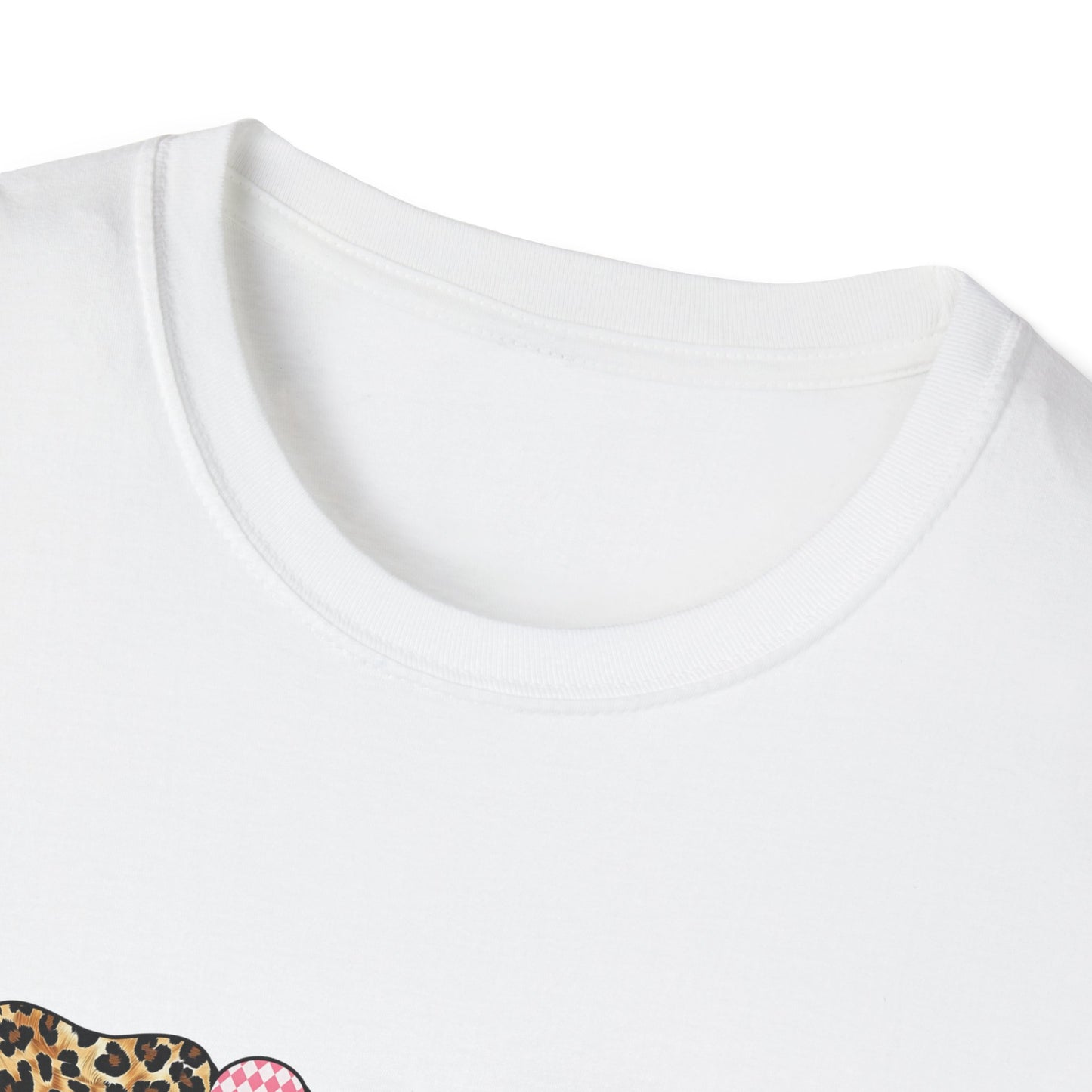 Edgy "Stupid Cupid" T-Shirt - Sarcastic Anti-Valentine's Day Tee with Retro Leopard & Glitter Patterns