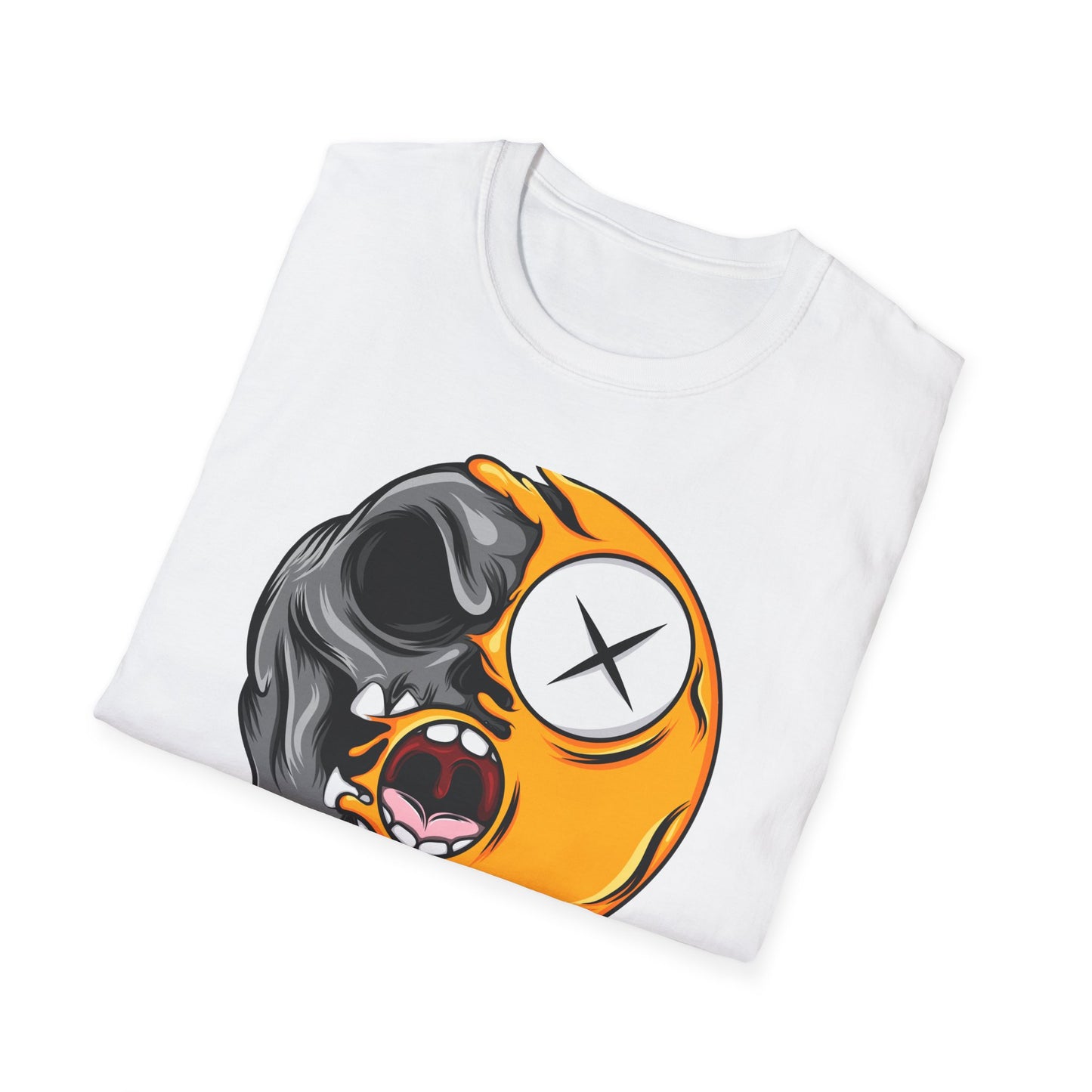 Melting Skull Emoji T-Shirt | Bold Expressive Scream Graphic Tee | Unique Edgy Streetwear Top