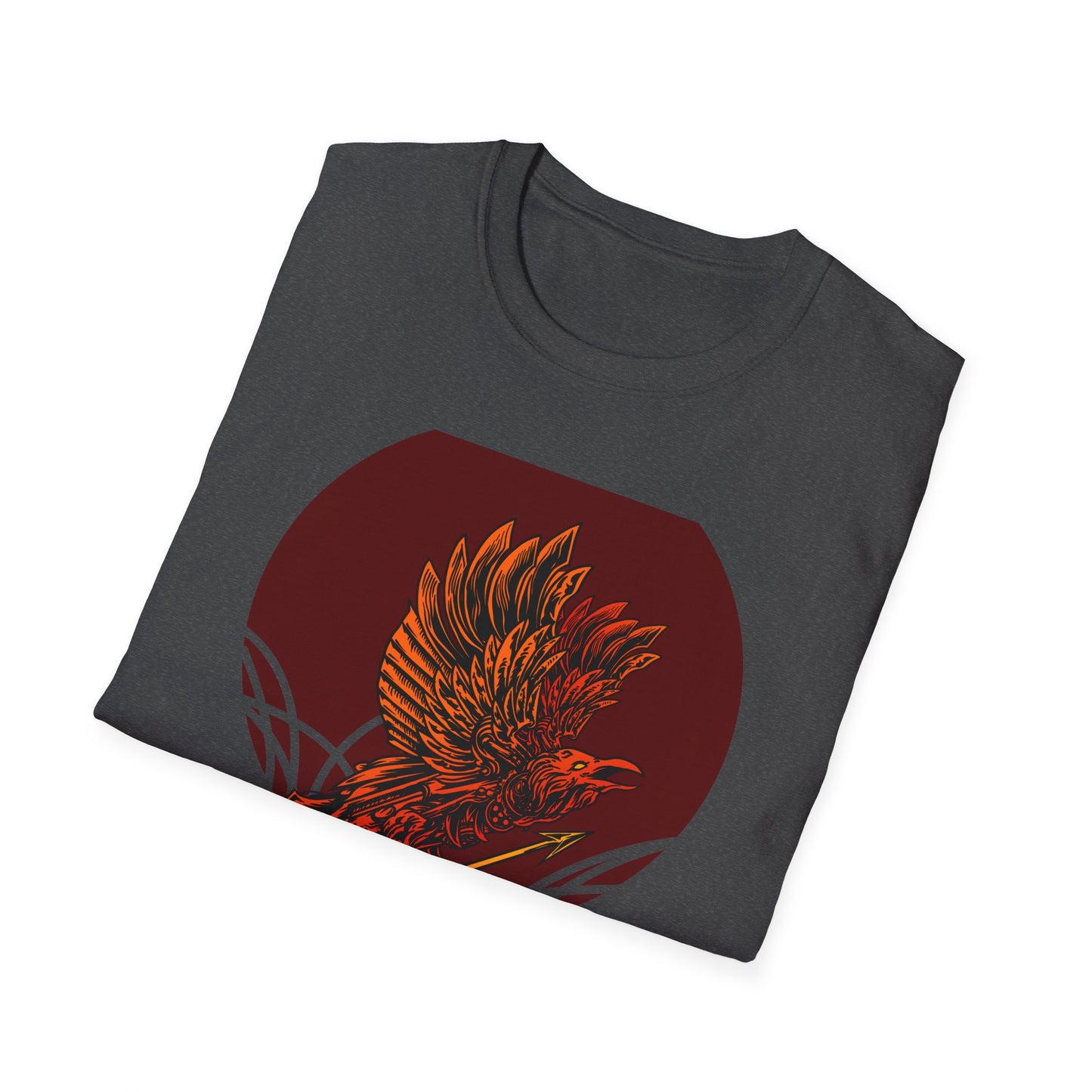 Fierce Mythical Raven Phoenix Warrior T-Shirt - Striking Tribal Art Statement Tee