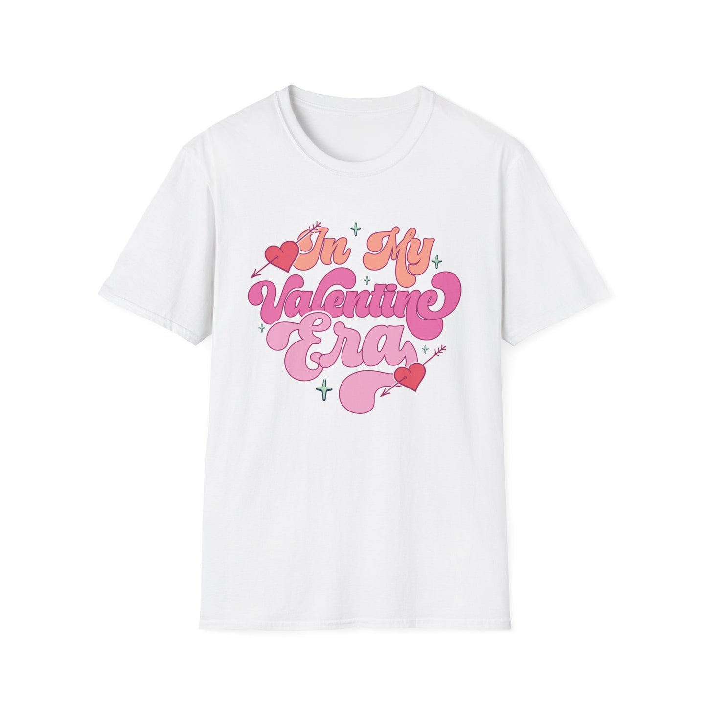 Adorable "In My Valentine Era" T-Shirt | Retro Groovy Love Heart Tee for Women & Girls | Trendy Valentine's Day Gift
