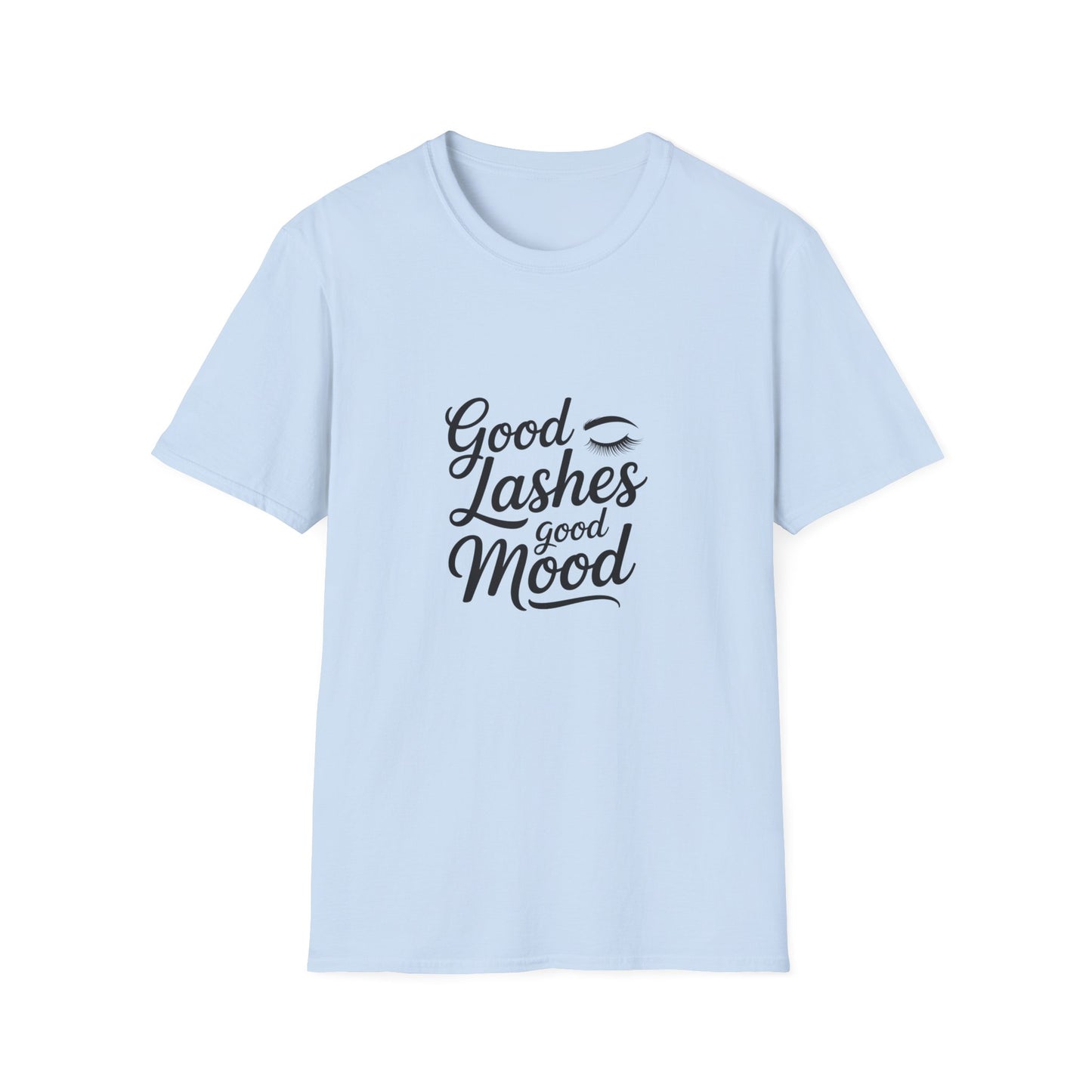 Uplifting 'Choose Joy Good Vibes' T-Shirt | Trendy Women's Positive Quote & Eyelashes Graphic Tee | Inspiring Gift