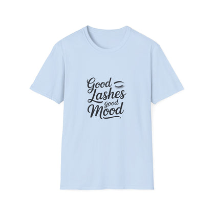 Uplifting 'Choose Joy Good Vibes' T-Shirt | Trendy Women's Positive Quote & Eyelashes Graphic Tee | Inspiring Gift