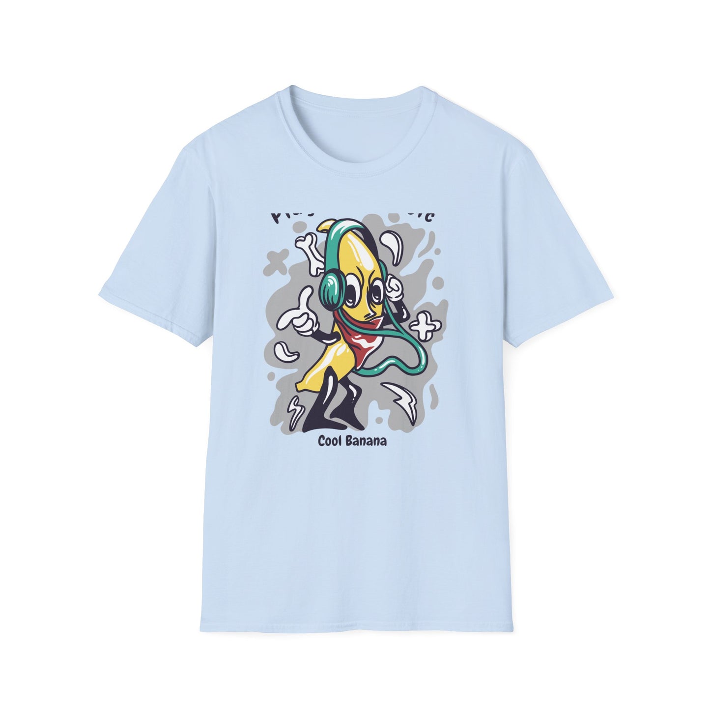 Epic Play Your Music Cool Banana T-Shirt | Retro Cartoon DJ Tee for Music Lovers | Vibrant & Unique Graphic Apparel