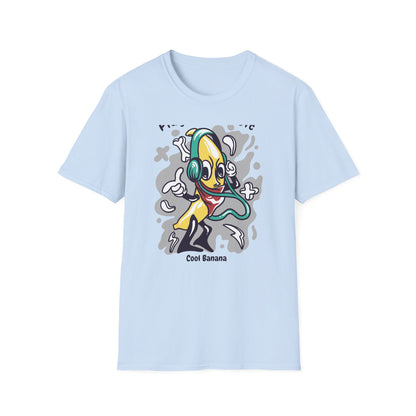 Epic Play Your Music Cool Banana T-Shirt | Retro Cartoon DJ Tee for Music Lovers | Vibrant & Unique Graphic Apparel