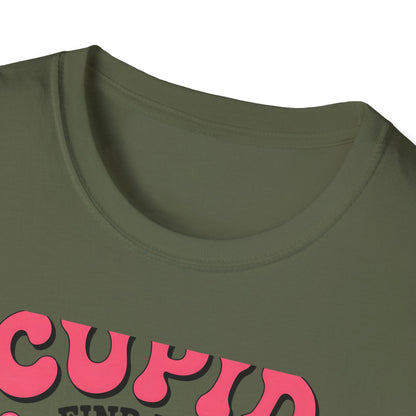 Adorable Cupid Find Me A Cowboy T-Shirt - Cute Valentine's Day Western Love Tee | Funny Rodeo Romance Shirt for Women