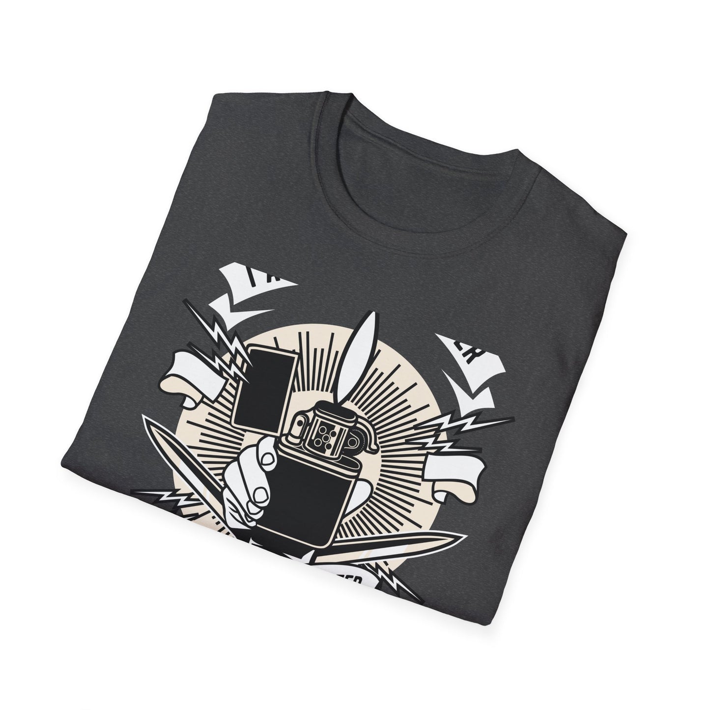Firestarter Sweet Disaster T-Shirt - Iconic Lighter Flame Graphic Tee for Rebels & Music Lovers