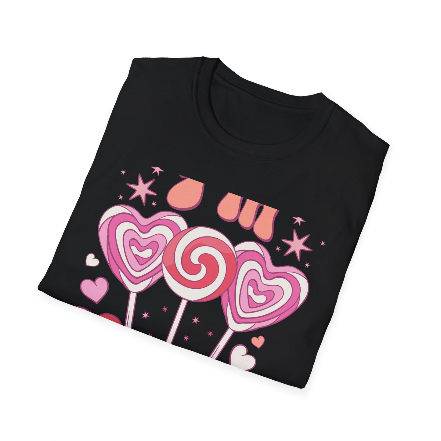 Groovy "I'm a Sucker For You" T-Shirt | Sweet Valentine's Day Love Tee | Retro Candy Heart & Lollipop Design